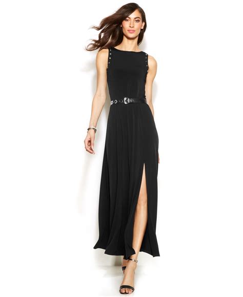 michael kors black dress|michael kors long black dresses.